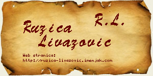 Ružica Livazović vizit kartica